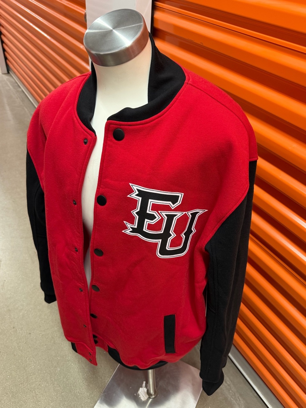 NWT Ecko Unlimited Big & Tall Men's Red & Black Varsity Jacket with EU Logo